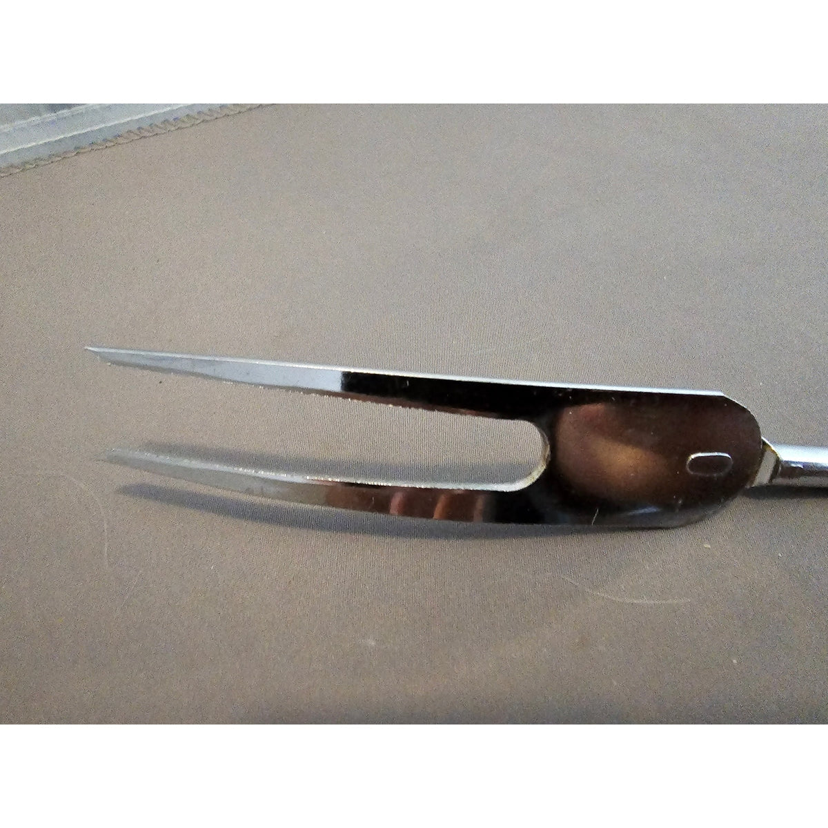 Vintage Ekco 2-Prong Serving Fork w/Black Plastic Handle - 12-1/2” Length - USA