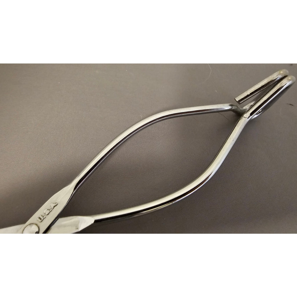 Vintage Ekco 10-1/2" Red Rubble Handle Stainless Steel Tongs - USA