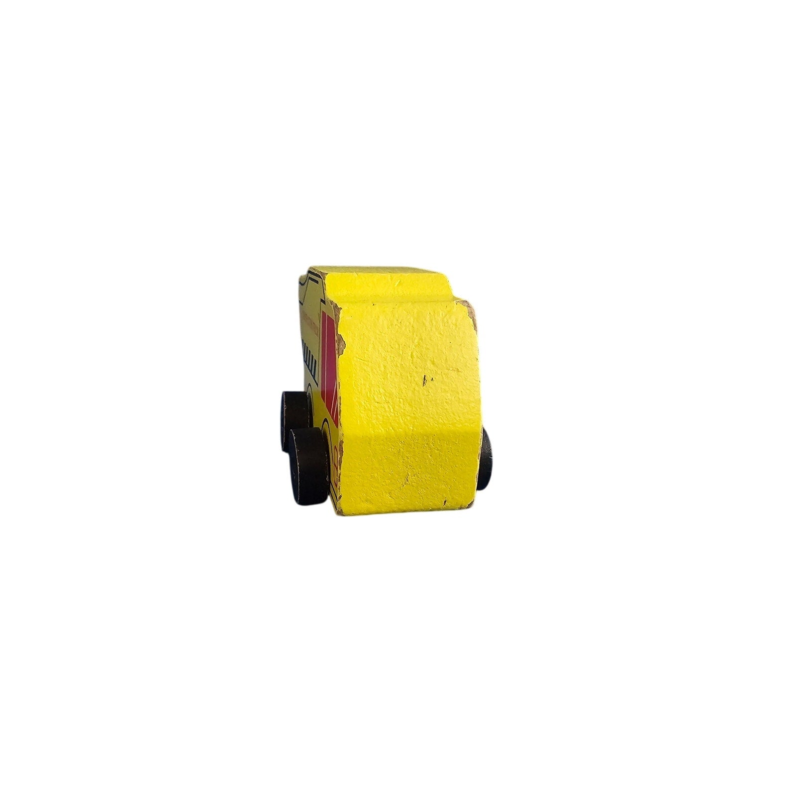 Greenbrier - Wood Yellow Toy Construction Truck - loose