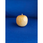 Vintage Alabaster Marble Carved Stone Fruit - Medium 2-1/2" tall - Apple Yellow