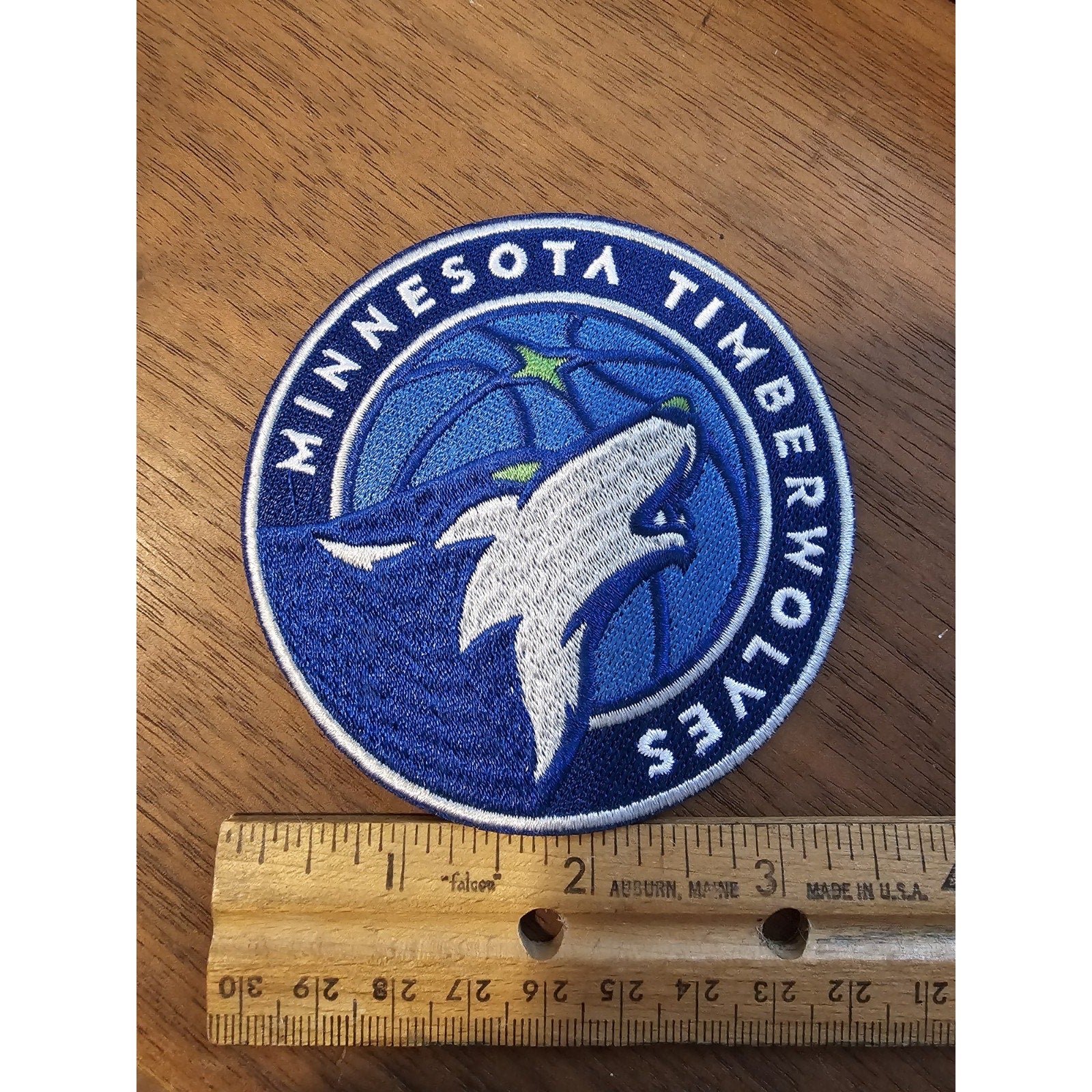 Minnesota Timberwolves - Round Iron-On Embroidered Patch - Logo - 3.5" Diameter