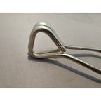 Vintage Ekco 10" White Rubble Handle Stainless Steel Tongs - USA