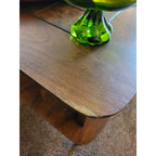 Mid Century Modern Stanley 2-Tiered Walnut & Burlwood End/Step/Side Table - 254