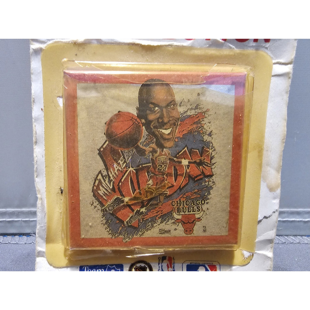 Vintage/1990s Wincraft - Michael Jordan Caricature Player Button/Pin - Bulls NBA