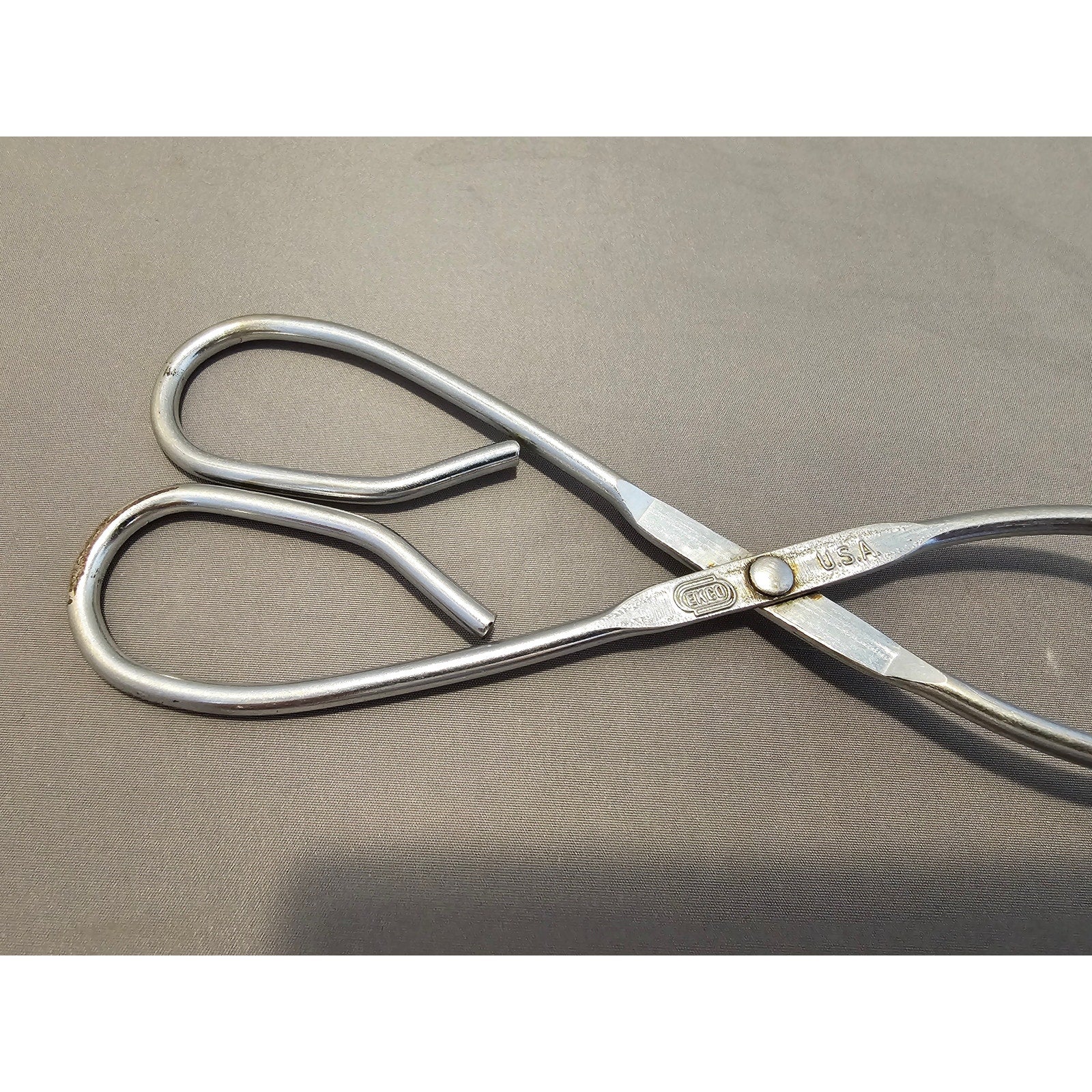 Vintage Ekco 8" (inch) Stainless Steel Tongs - USA