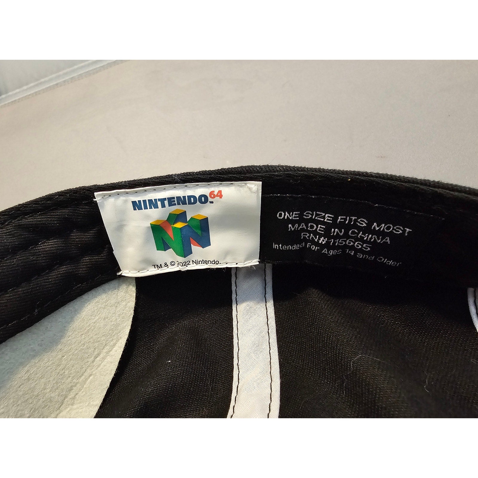 NWT 2022 Nintendo 64 (N64) Hat/Cap - Black Bioworld - One Size - China