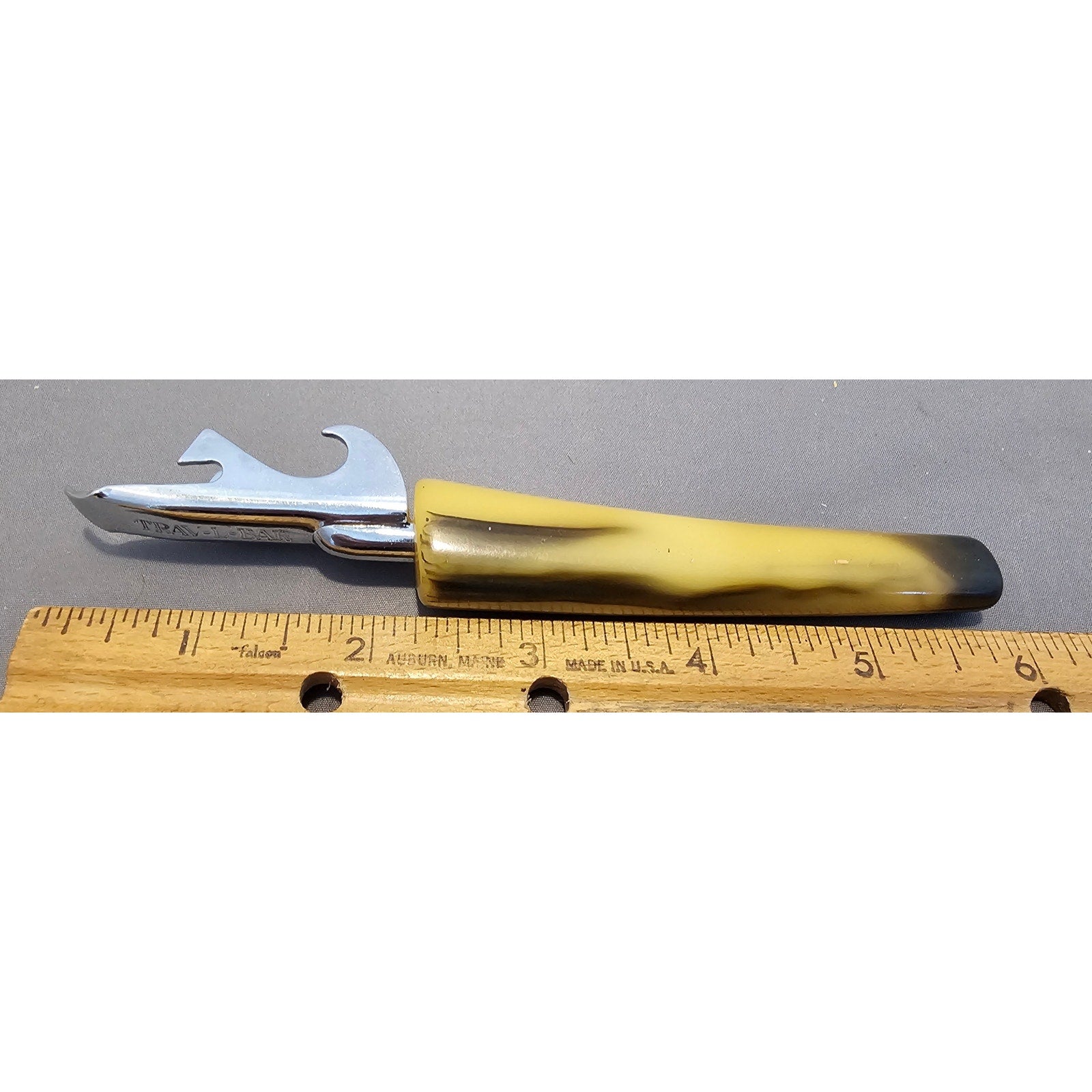 Vintage Bakelite Trav L Bar Punch Can & Wine, Beer/Soda Bottle Opener - 5-3/4"