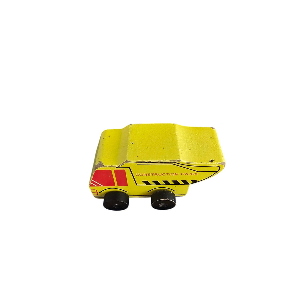 Greenbrier - Wood Yellow Toy Construction Truck - loose