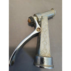Vintage Metal Garden Hose Nozzle Sprayer - Water Gun for Hose Reel, Watering