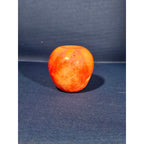 Vintage Alabaster Marble Carved Stone Fruit - Medium 2" tall - Apple Red