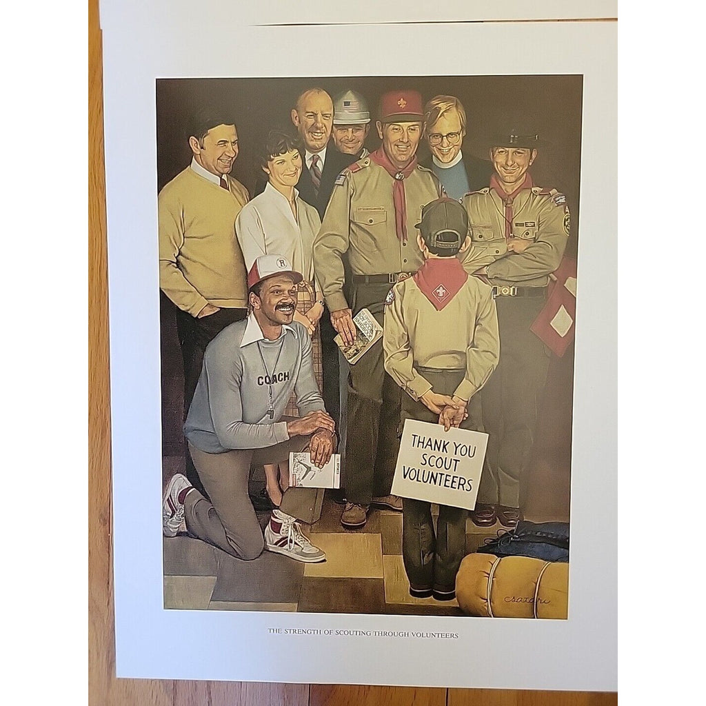 1986 Hoyle Scouting Through The Years Poster - Strength of Scouting.. Volunteers