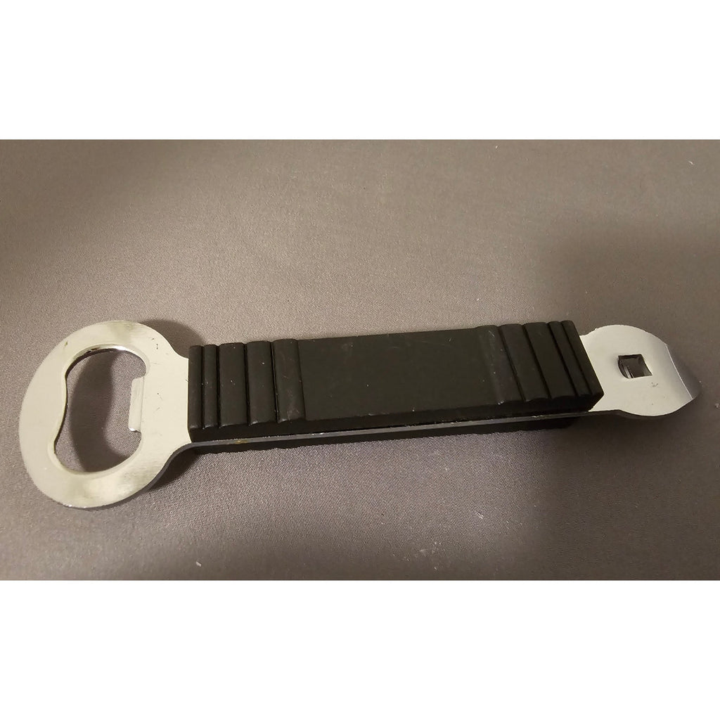 Salute Beer Bottle and Can Pierce Opener - 6" (inches) long w/Black Handle