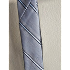 Vintage Damon Men's Necktie - Grey w/Stripes - 56" Long x 2-3/4" Wide
