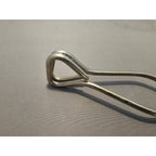 Vintage Ekco 10" White Rubble Handle Stainless Steel Tongs - USA