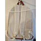 New Loulu Large Canvas Tan/Beige Backpack - Vegan Leather - with Bag