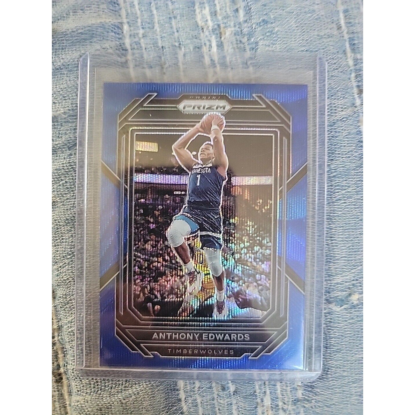 Anthony Edwards 2022-23 Panini Prizm #56 - Asia Blue Wave - Timberwolves - NBA