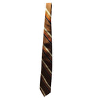 Vintage Mr John beau brummell Men's Necktie - Brown w/Stripes - 55-1/2"