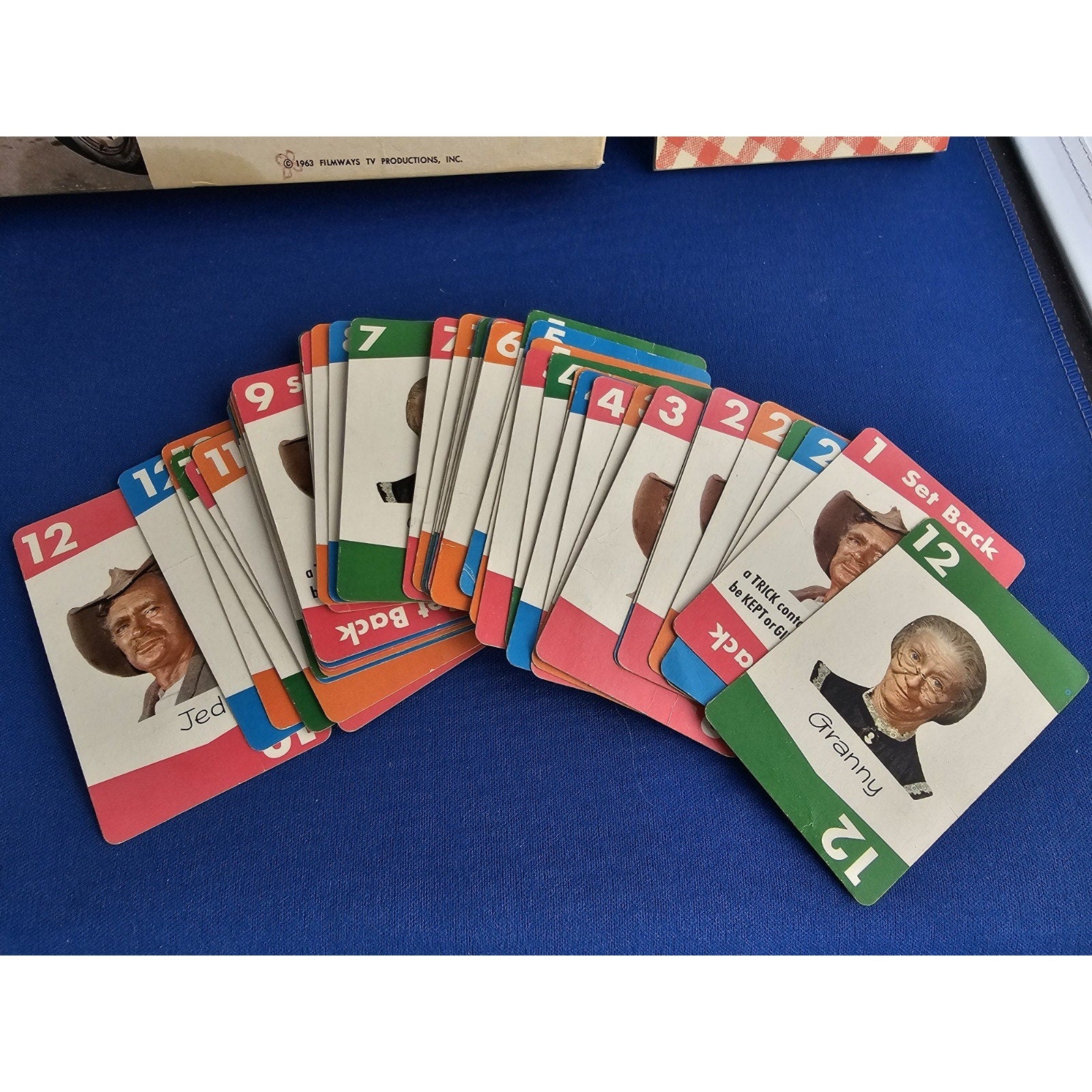 1963 Milton Bradley 4332 - The Beverly Hillbillies Card Game "Set Back" - Cards