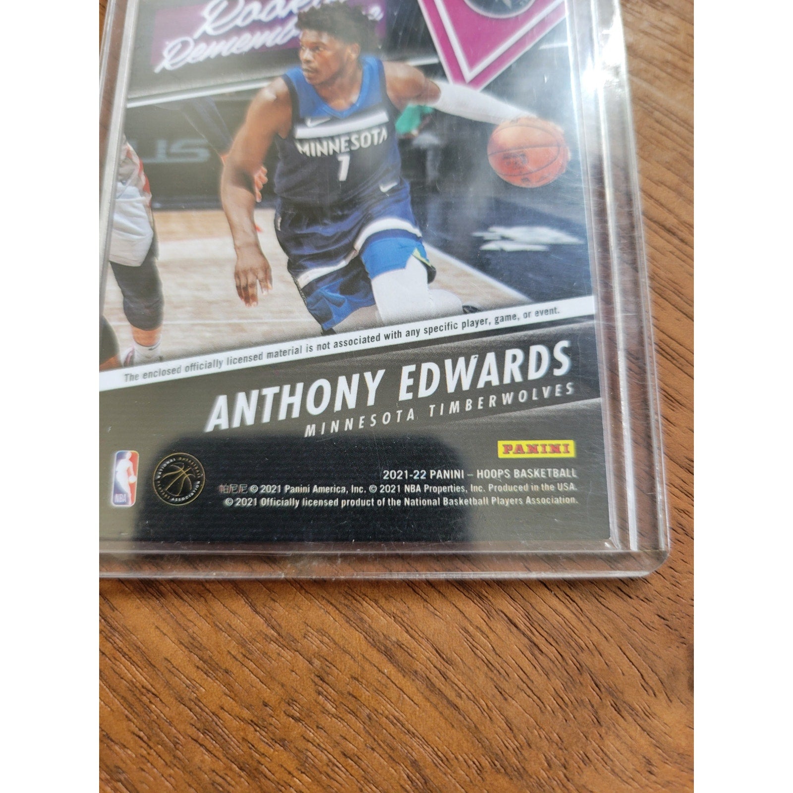Anthony Edwards 2020-21 Panini Hoops #RR-AED Rookie Remembrance - Winter/Gold