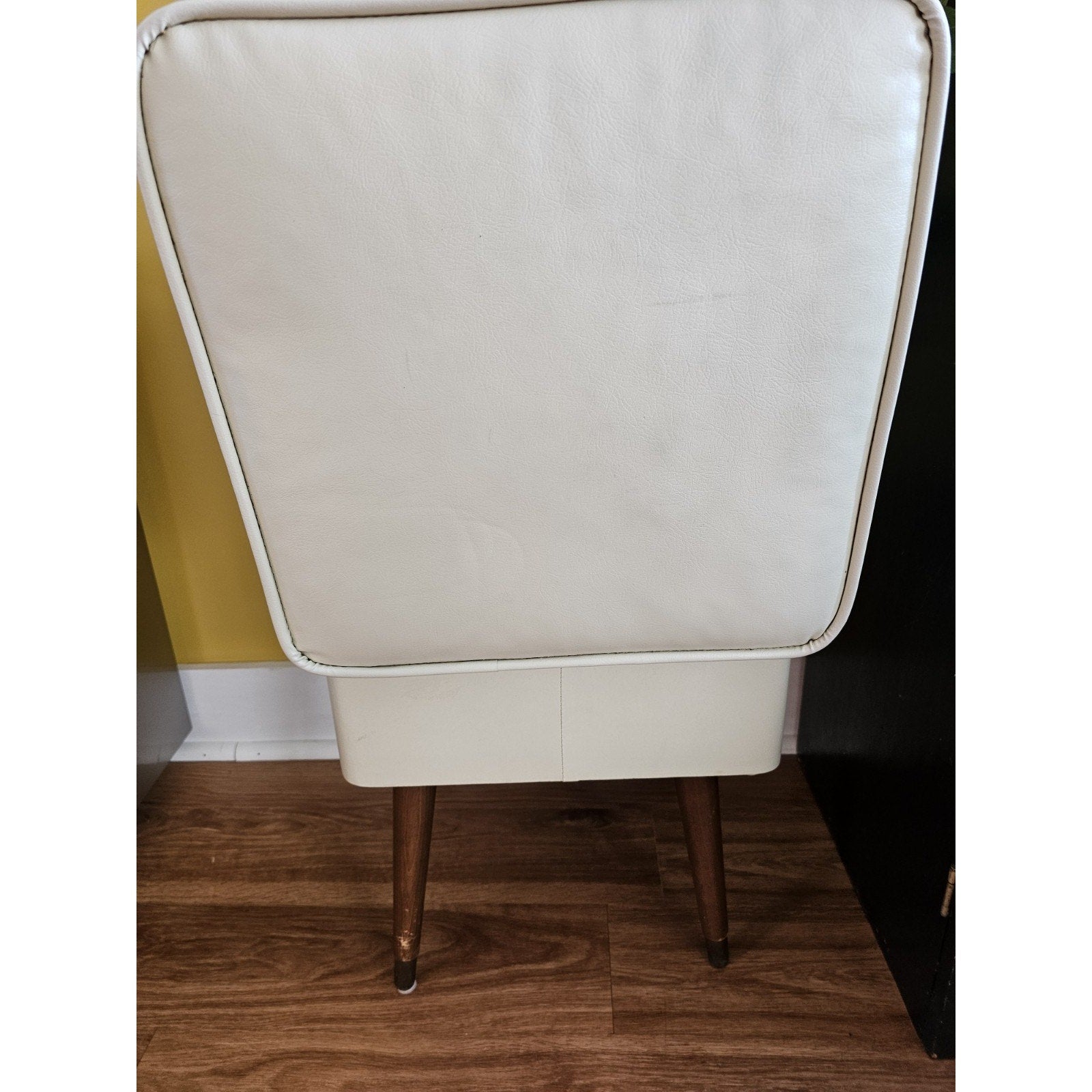 Vintage Mid Century Modern Sewing Stool Ottoman With Storage Compartment Bench