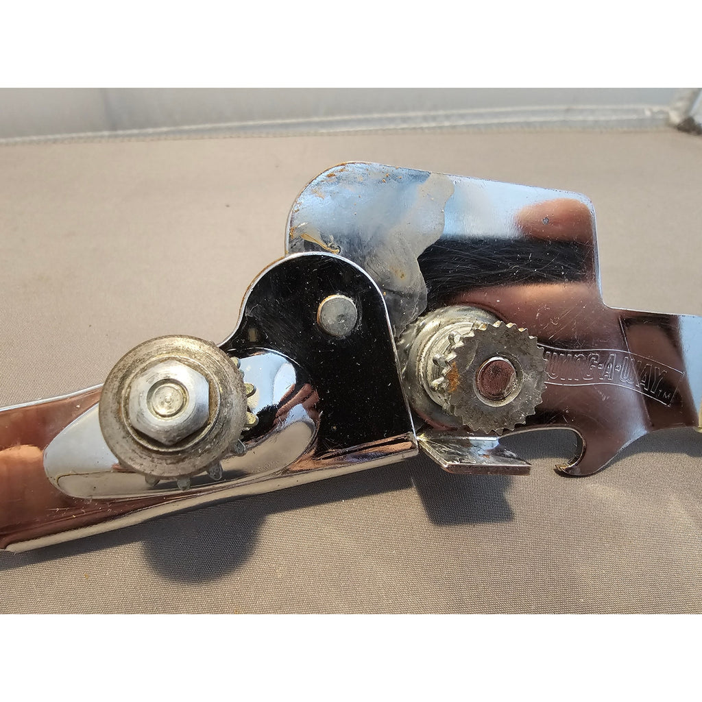 Vintage Swing-A-Way Can Opener Bottle White Grips Manual 7” USA Away