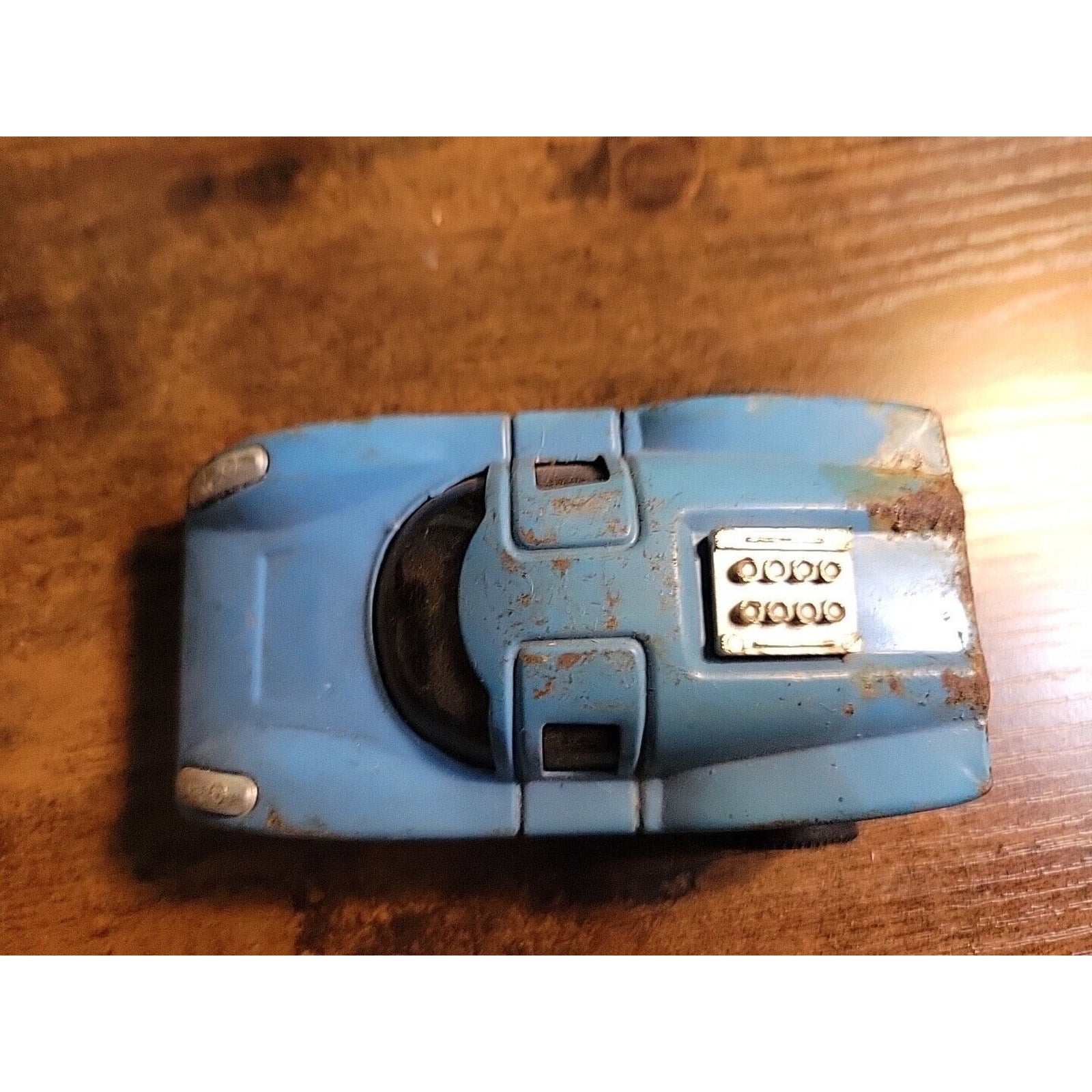 Vintage Tonka Friction Coyote Ferrari Blue Pressed Steel Car #6 - Japan Porsche