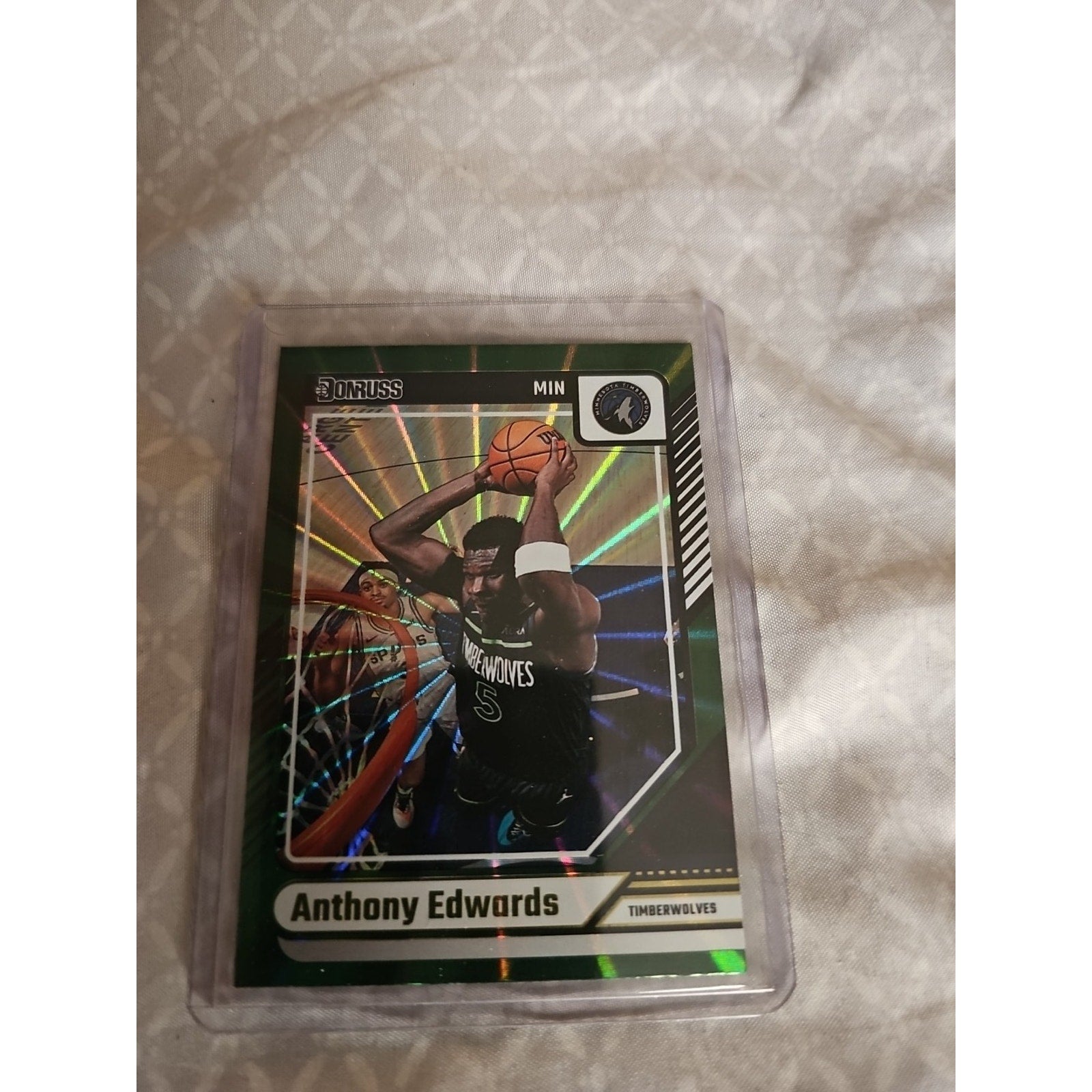 Anthony Edwards 2024-25 Donruss #165 - Halo Green Lazer - Minnesota - s/p