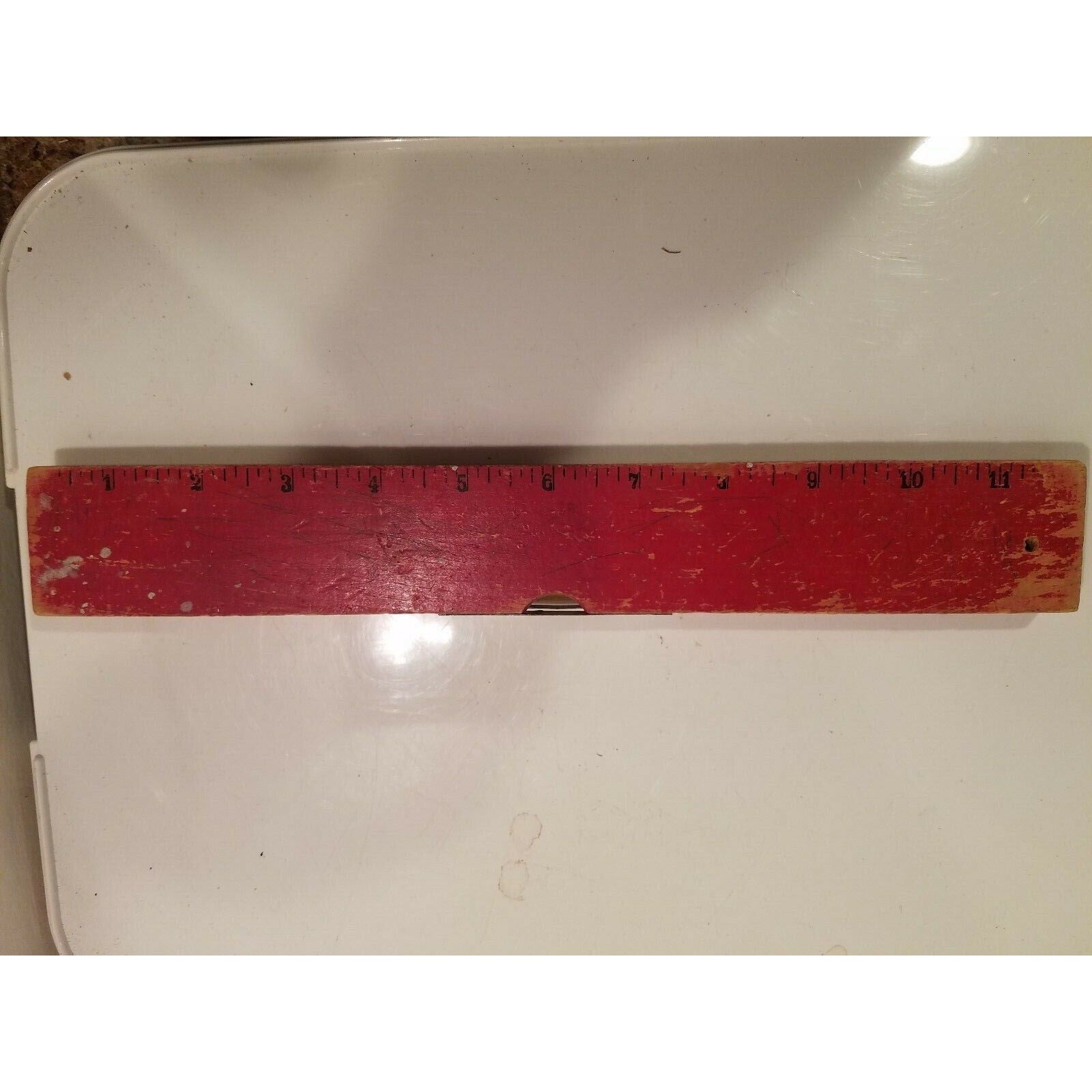 Johnson No. 12 Wood Level Red Made in USA 12 inch 1 bubble