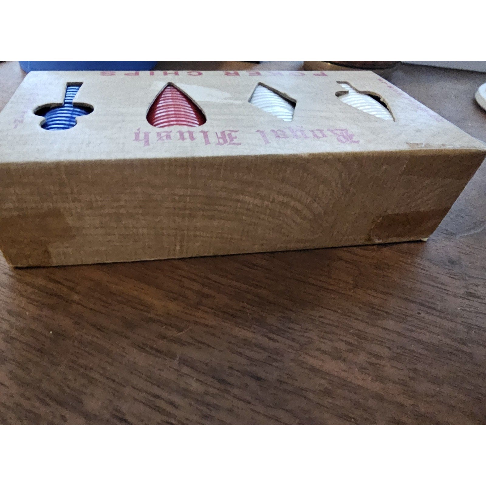 Vintage 100 Royal Flush Interlocking Unbreakable Poker Chips w/Original Box