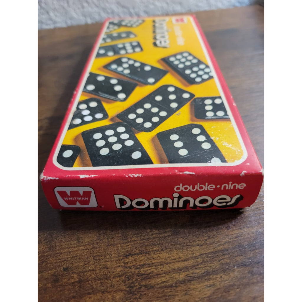 Vintage Double Nine Dominoes by Whitman - 4647 - 56 Piece - Red Box