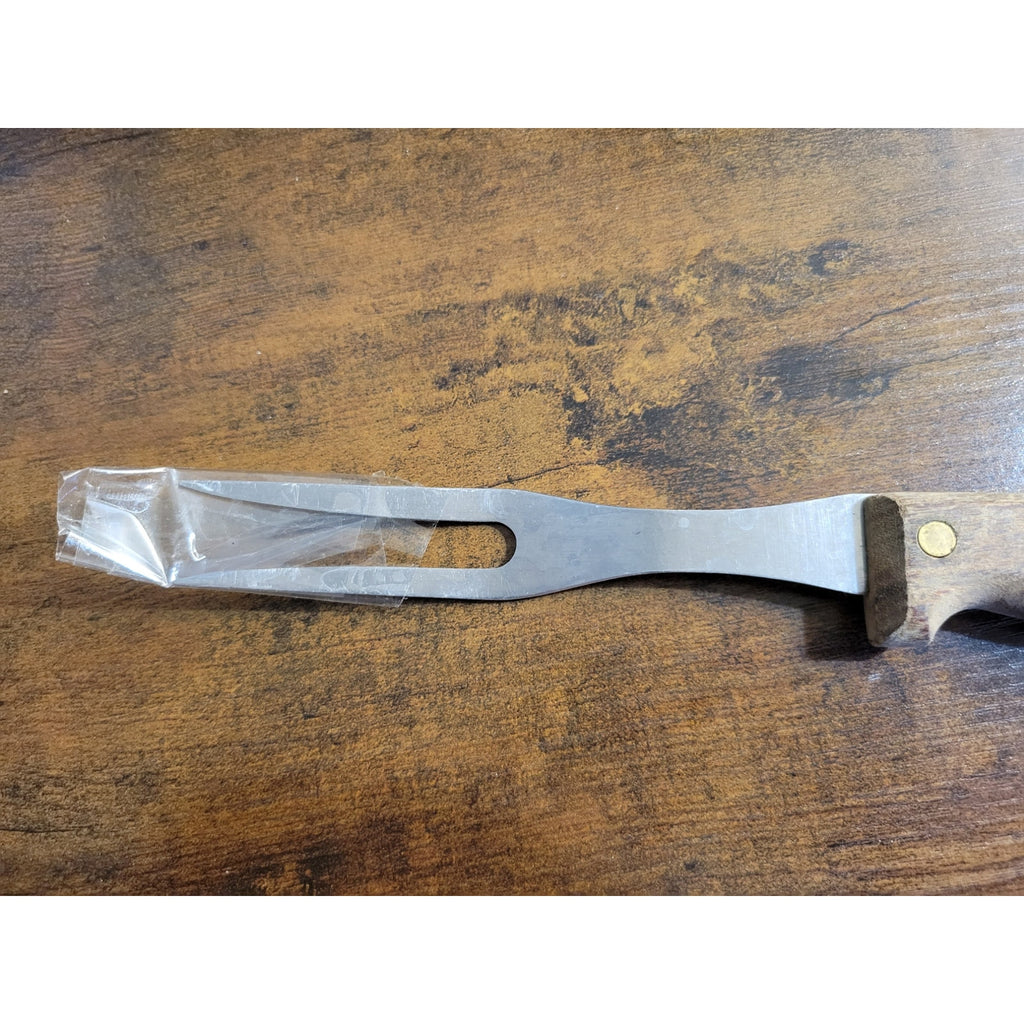 Vintage 2-Prong Serving Fork w/Wooden Handle - 10” Length