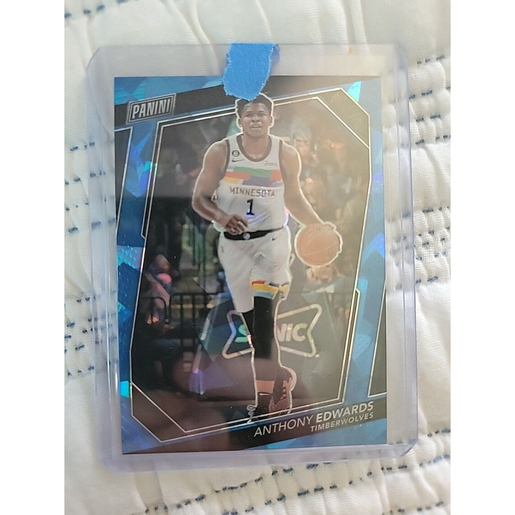 Anthony Edwards 2023 Panini National Gold VIP #36 - Blue Sparkle - Prizm s/n 145
