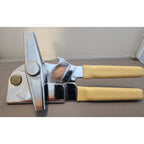 Vintage Swing-A-Way No. 4 Can Opener Bottle Tan/Ivory Grips Manual 7” USA Away