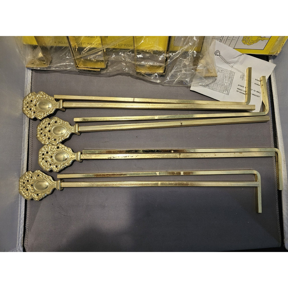 Vintage 1996 Jobar #JT2127 - Set of 2 Swivel Curtain Rods - Fits 30" to 50" Wide