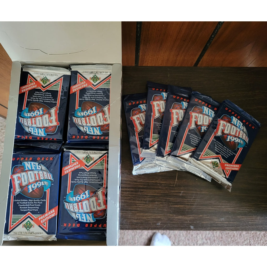 Lot of (5) Packs of 1991 Upper Deck NFL Premier Edition