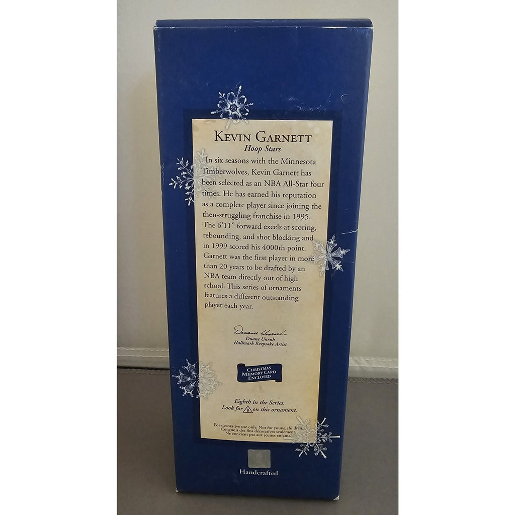 2002 Hallmark Keepsake Ornament - Kevin Garnett - Hoop Stars #8 - Timberwolves