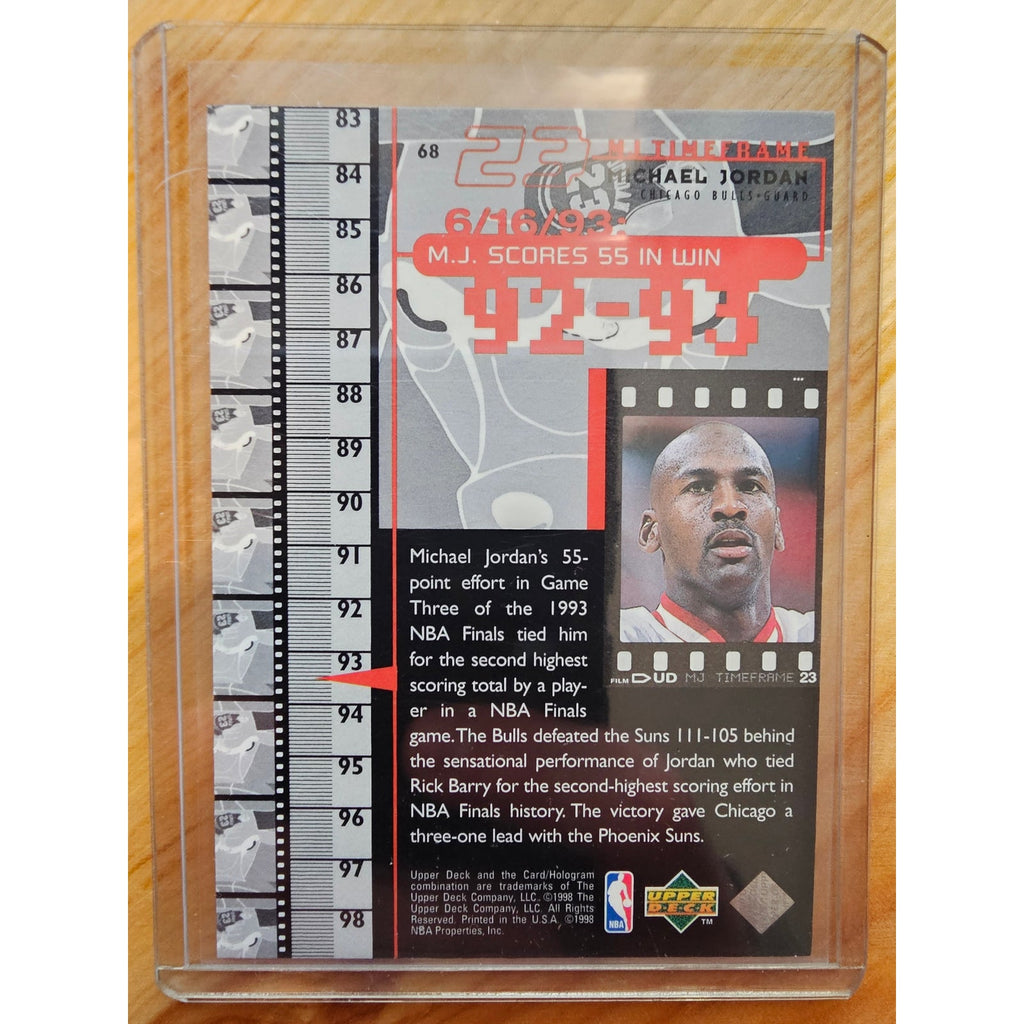 Michael Jordan 1998 Upper Deck Timeframe 23 #68 - Chicago Bulls - 92-93 - NBA
