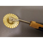 Vintage Pie Tool - Crust Wheel - Black Wood Handle - 7-1/2"
