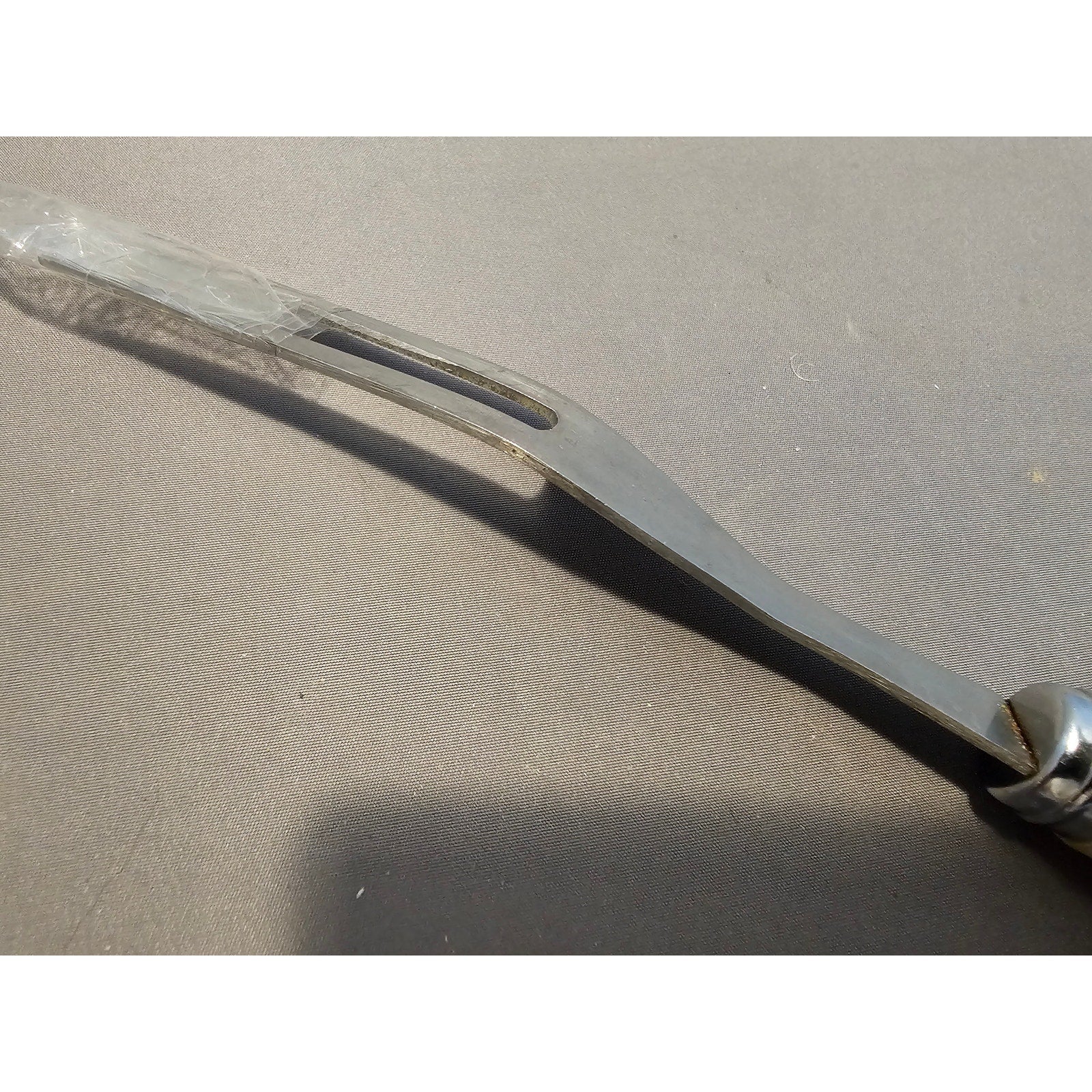Vintage 2-Prong Meat Serving/Carving Fork w/Antler Style Handle - Japan