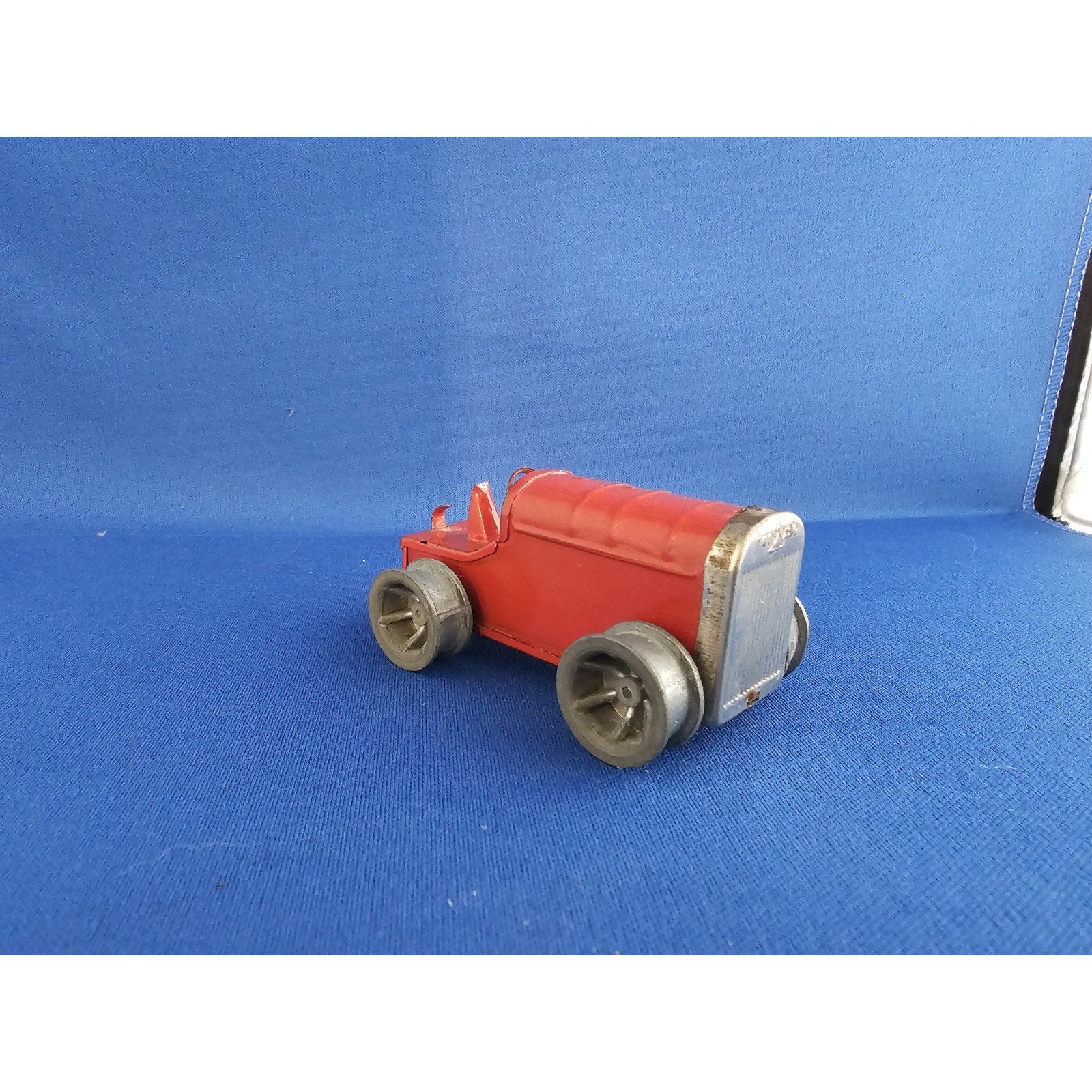 Vintage Wind-Up Tri Ang Minic Toys Red Tractor - Made in England - no key