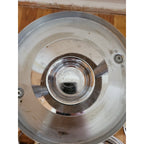 Roshco # 58914 Two Tone Stainless Steel Fondue Set - Used w/Box