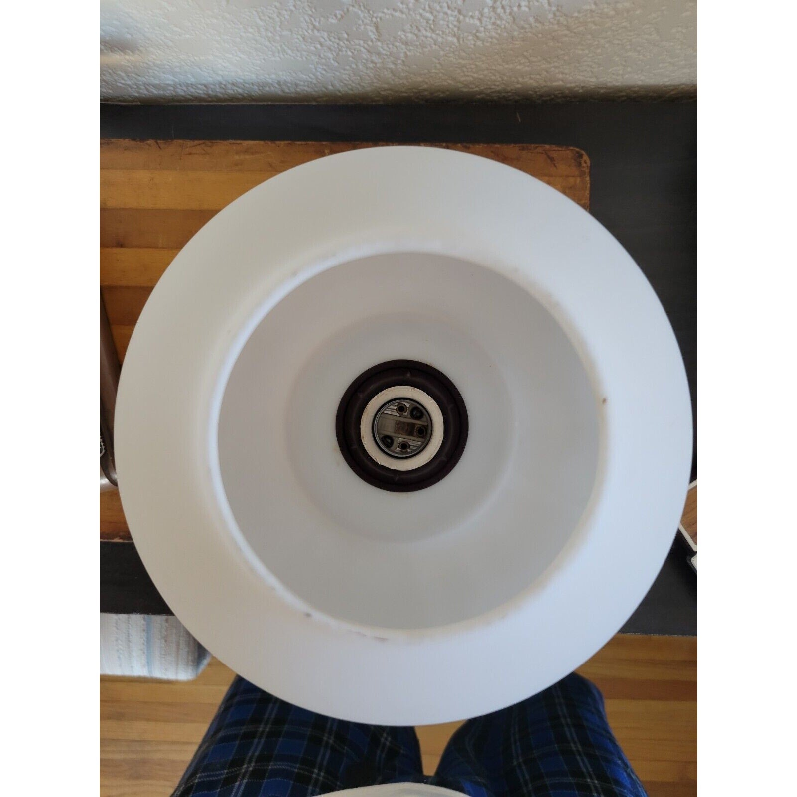 Vintage Flush Mount Ceiling Light Shade - 8" Diameter Frosted Glass Globe