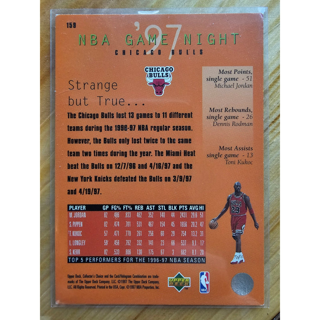 Michael Jordan 1997-1998 Upper Deck CC #159 Game Night - Chicago Bulls - NBA