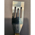 The Pampered Chef - Mini Stainless Steel Slotted Spatula w/Wood Handle 8"