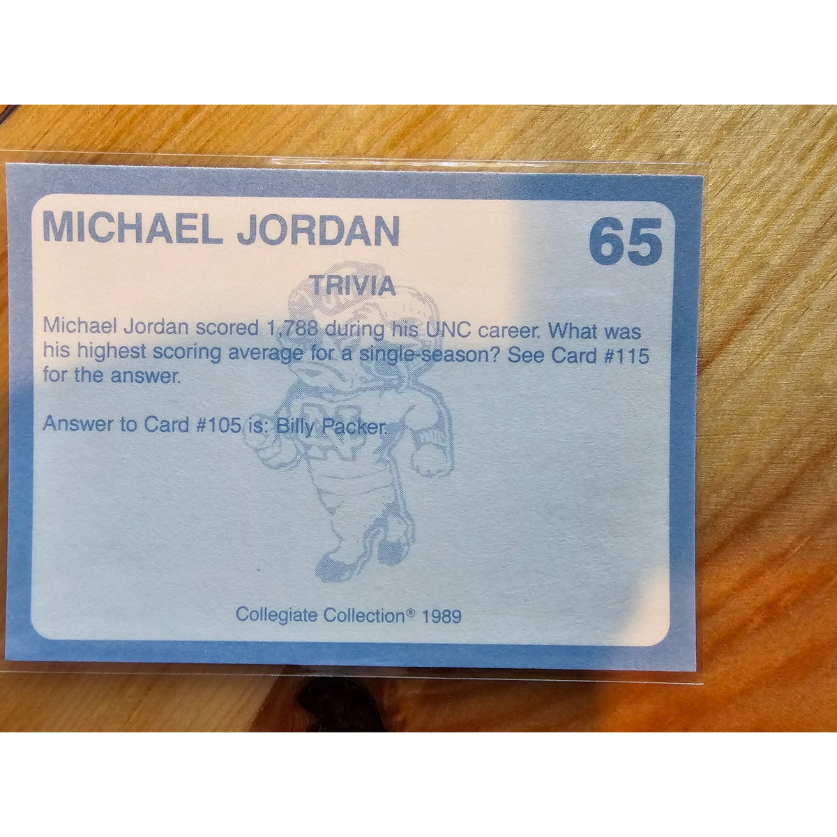 Michael Jordan 1989 Collegiate Collection #65 - Carolina's Finest - Fresh Pull