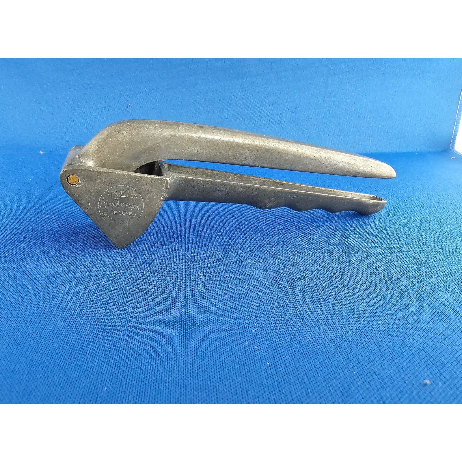 Vintage Heller Hostess Ware Deluxe Aluminum Garlic-Onion Juicer Press - Italy