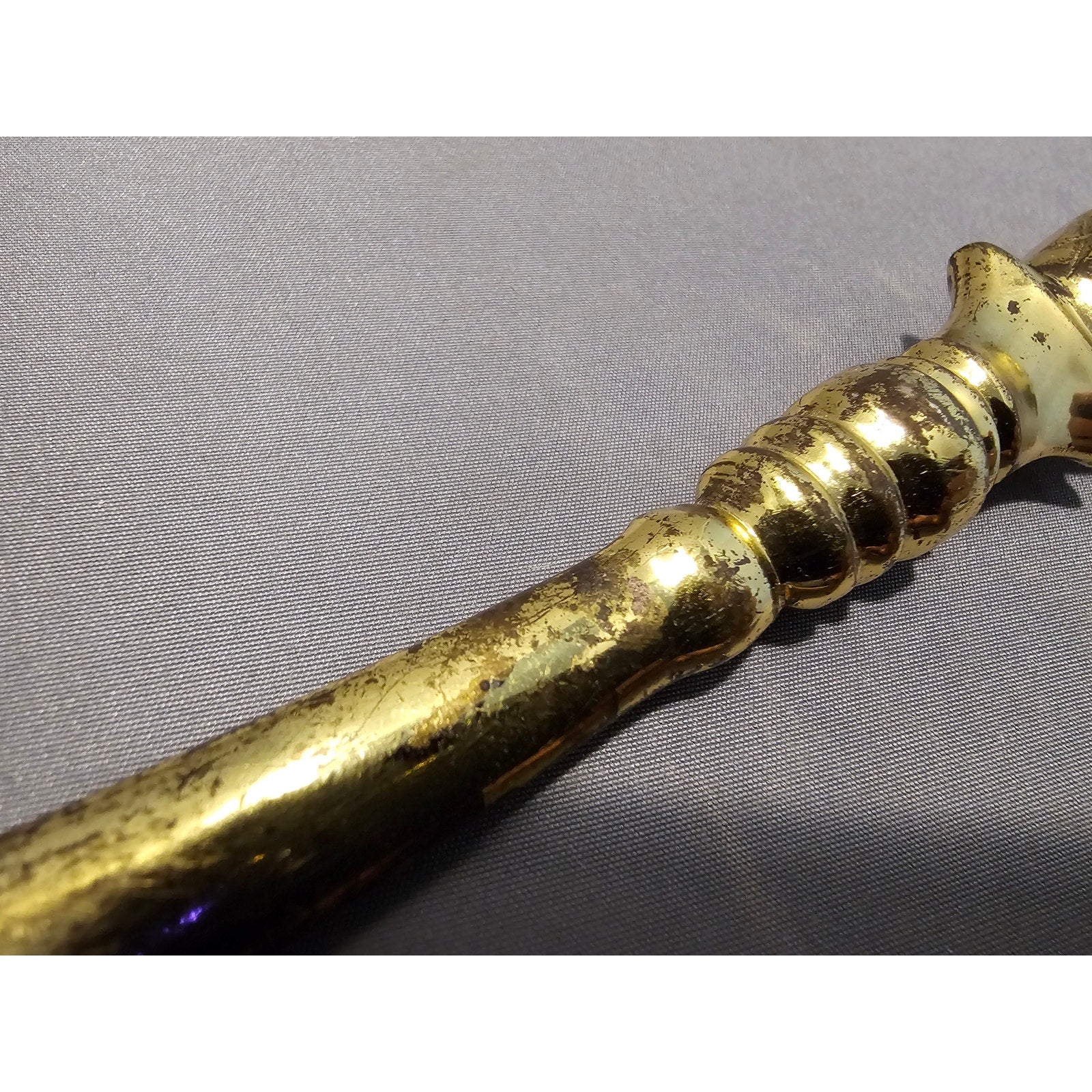 Vintage 8" Gold Brass Letter Opener w/Pineapple Design