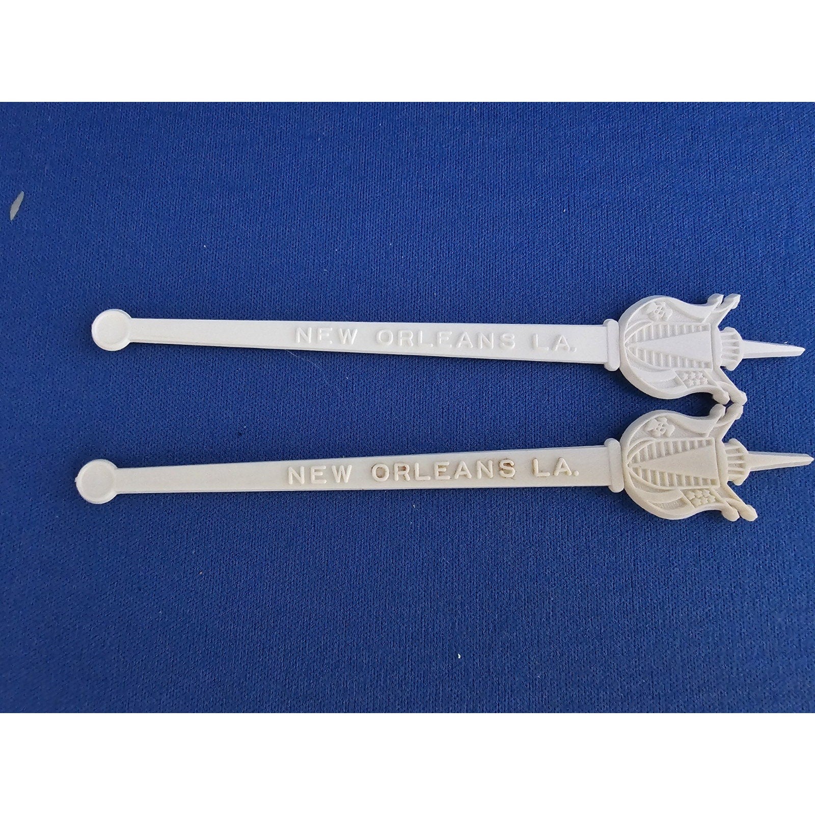 Pair of Vintage Top of the Mart New Orleans LA Drink Swizzle/Stir Stick Stirrer