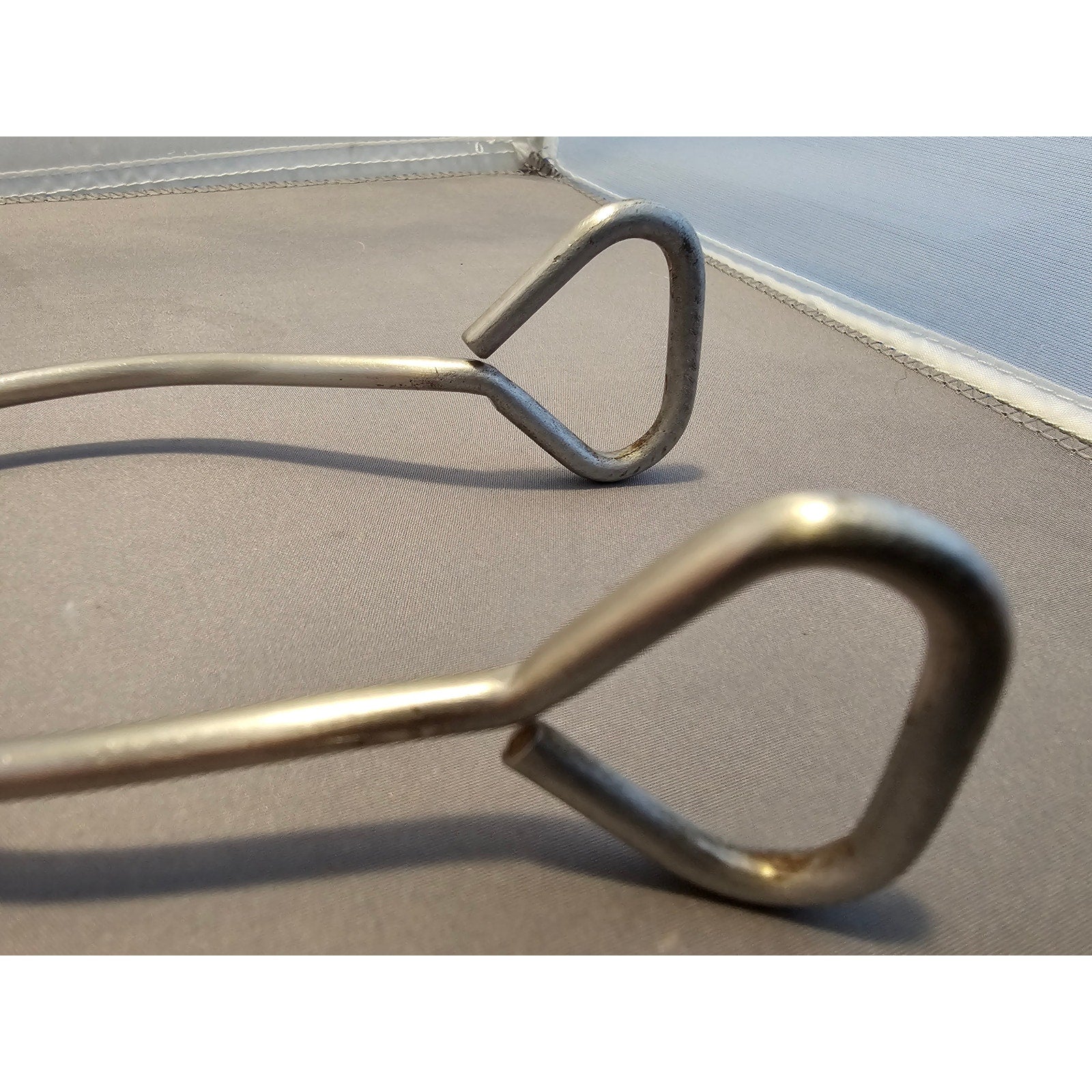Vintage Ekco 10-1/2" Red Rubber Handle Stainless Steel Tongs - USA