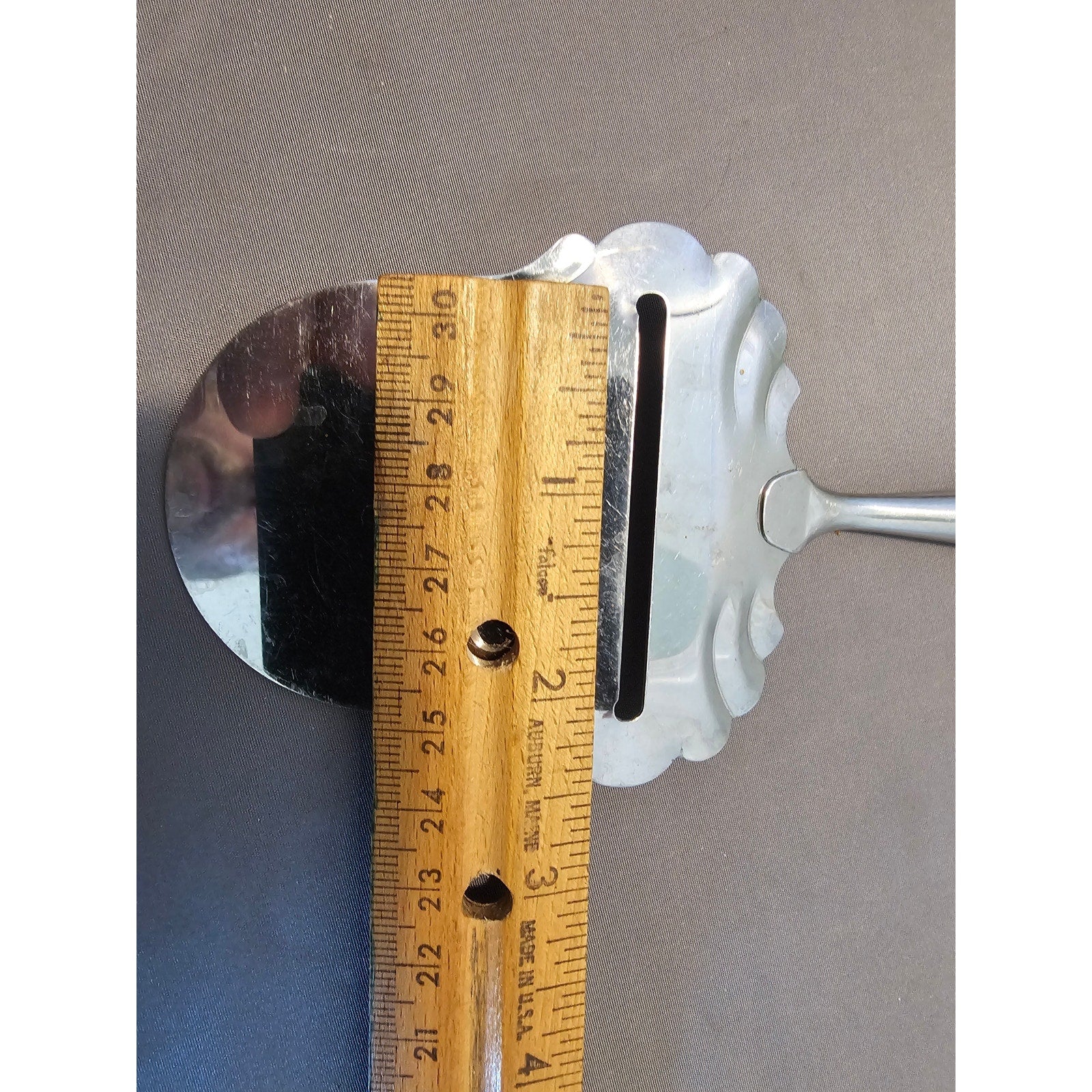 Vintage SPAR Norge Stainless Steel Cheese Slicer/Server - Wood Handle - Norway